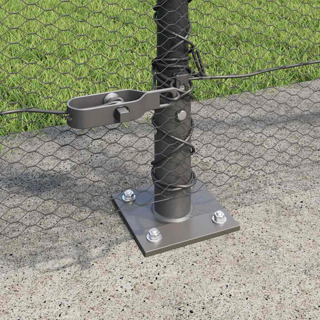 vidaXL Hexagonal Fence with Concrete Base 50 x 1.5 m PVC-Coated Steel 4