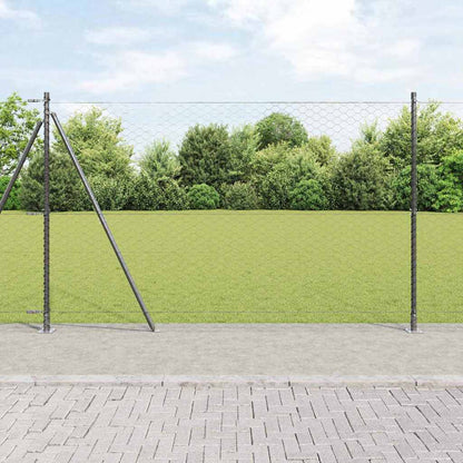 vidaXL Hexagonal Fence with Concrete Base 50 x 1.6 m PVC-Coated Steel 1