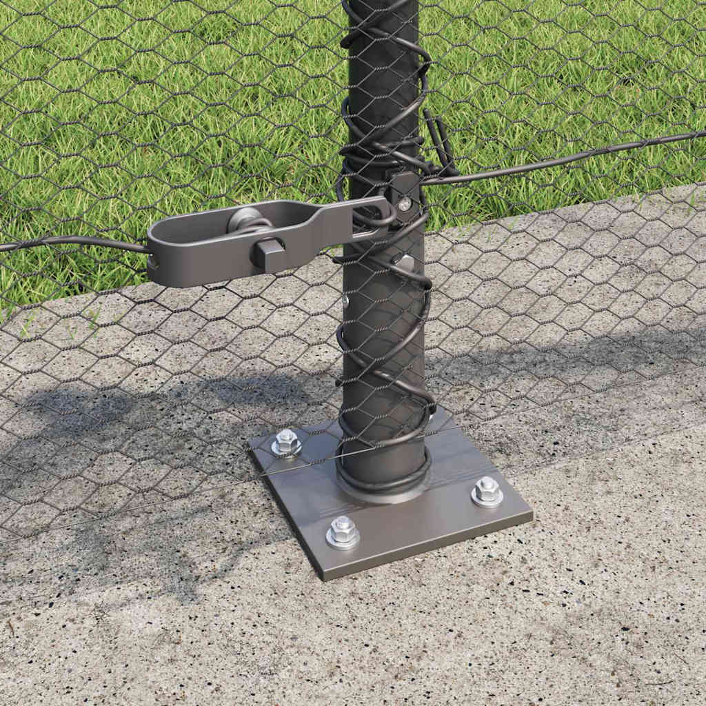 vidaXL Hexagonal Fence with Concrete Base 100 x 0.5 m PVC-Coated Steel 4