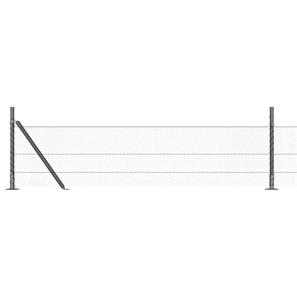 vidaXL Hexagonal Fence with Concrete Base 100 x 0.5 m PVC-Coated Steel 2
