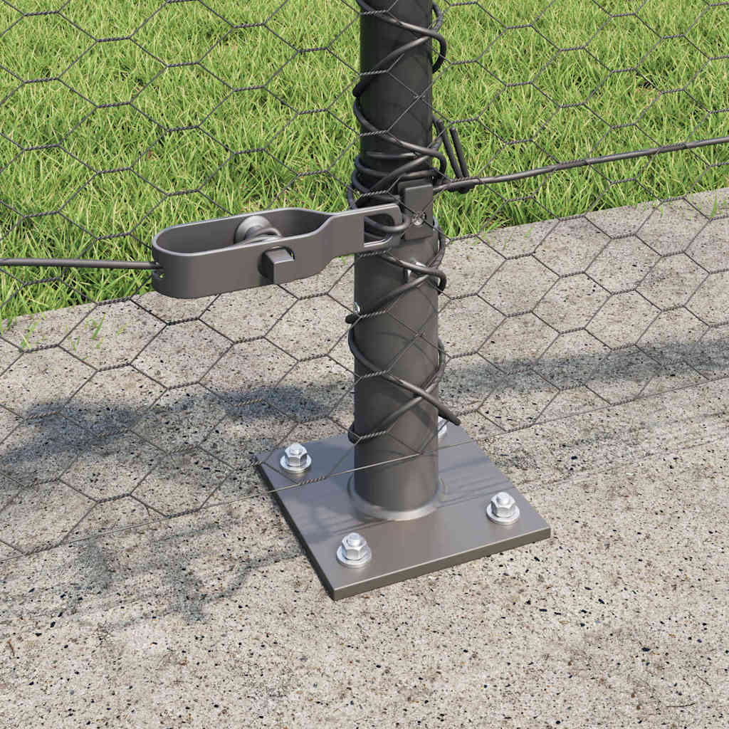 vidaXL Hexagonal Fence with Concrete Base 100 x 0.5 m PVC-Coated Steel 4