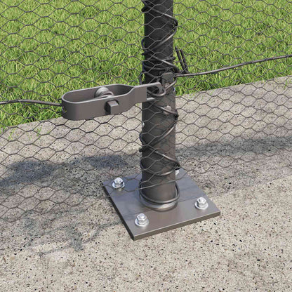 vidaXL Hexagonal Fence with Concrete Base 100 x 0.6 m PVC-Coated Steel 4
