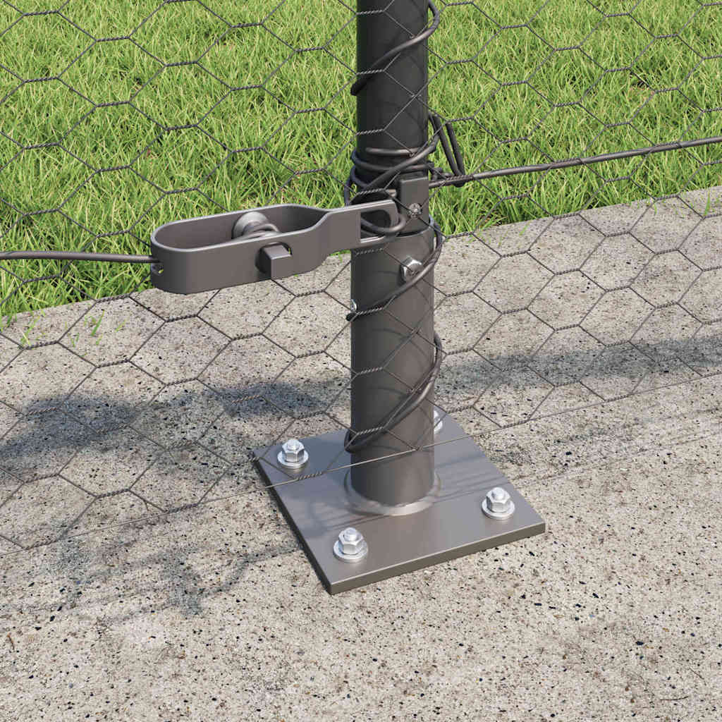 vidaXL Hexagonal Fence with Concrete Base 100 x 0.6 m PVC-Coated Steel 4