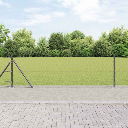 vidaXL Hexagonal Fence with Concrete Base 100 x 0.6 m PVC-Coated Steel 1