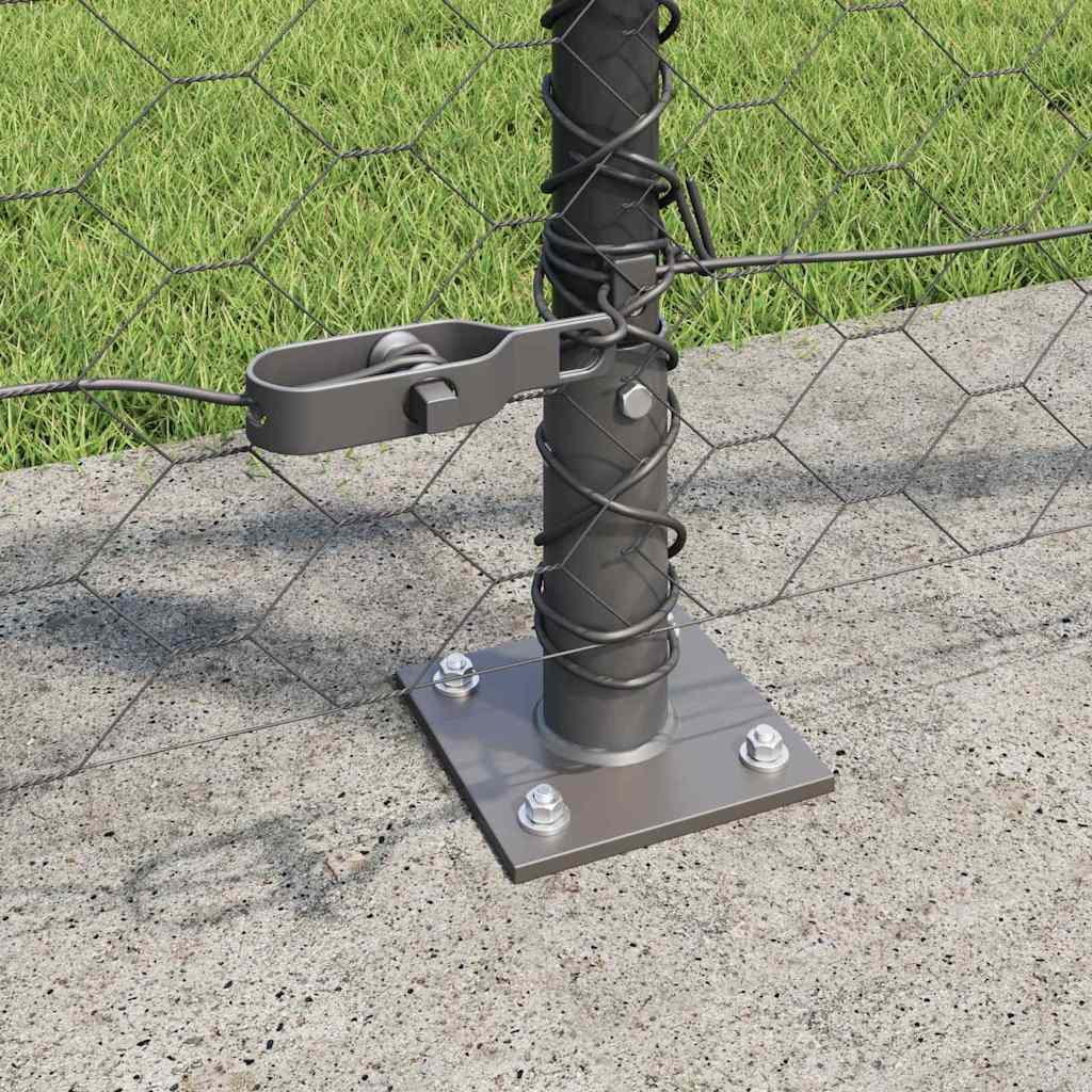 vidaXL Hexagonal Fence with Concrete Base 100 x 0.8 m PVC-Coated Steel 4