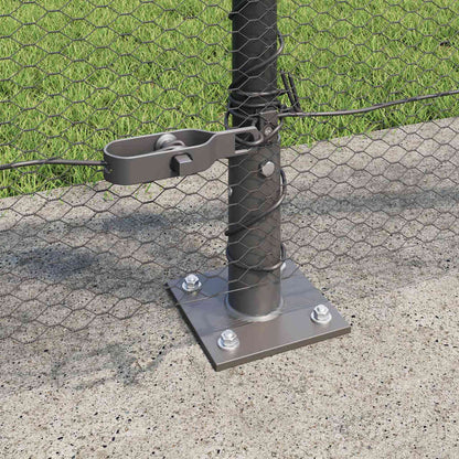 vidaXL Hexagonal Fence with Concrete Base 100 x 1 m PVC-Coated Steel 4