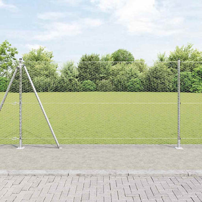 vidaXL Hexagonal Fence with Concrete Base 50 x 1 m Galvanised Steel mesh Size 25 mm mesh