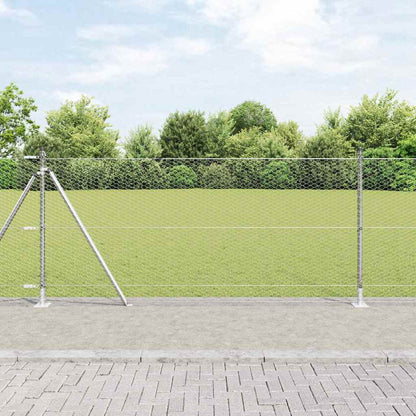 vidaXL Hexagonal Fence with Concrete Base 100 x 0.8 m Galvanised Steel 1