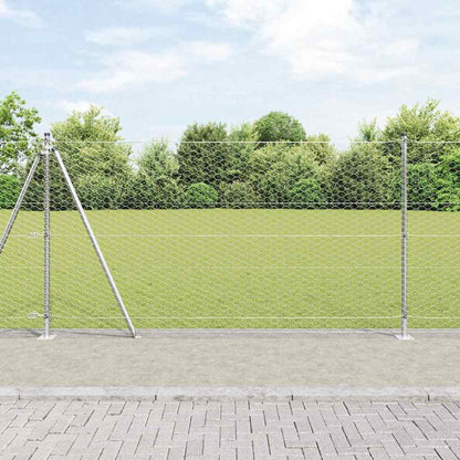 vidaXL Hexagonal Fence with Concrete Base 100 x 1.2 m Galvanised Steel 1