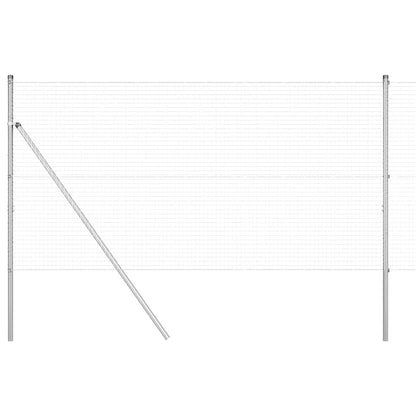 vidaXL Welded Wire Fence Ground Fix 50 x 1.4 m Galvanised Steel Silver 2