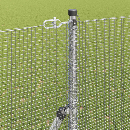 vidaXL Welded Wire Fence Ground Fix 50 x 1.5 m Galvanised Steel Silver 4