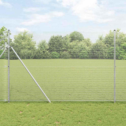 vidaXL Welded Wire Fence Ground Fix 50 x 1.5 m Galvanised Steel Silver 1