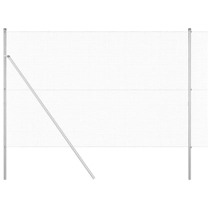 vidaXL Welded Wire Fence Ground Fix 50 x 1.5 m Galvanised Steel Silver 2