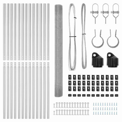 vidaXL Welded Wire Fence Ground Fix 50 x 1.5 m Galvanised Steel Silver 6