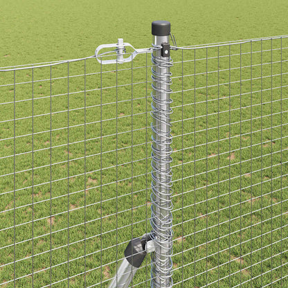 vidaXL Welded Wire Fence Ground Fix 50 x 1.5 m Galvanised Steel Silver 4