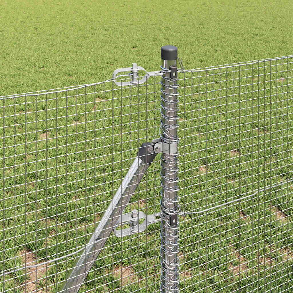 vidaXL Welded Wire Fence Ground Fix 100 x 0.8 m Galvanised Steel Mesh 4