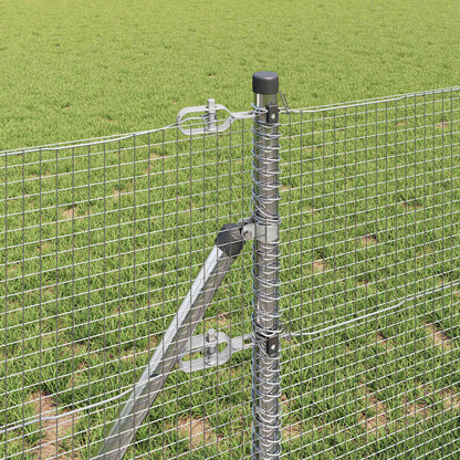 vidaXL Welded Wire Fence Ground Fix 100 x 0.8 m Galvanised Steel Mesh 4