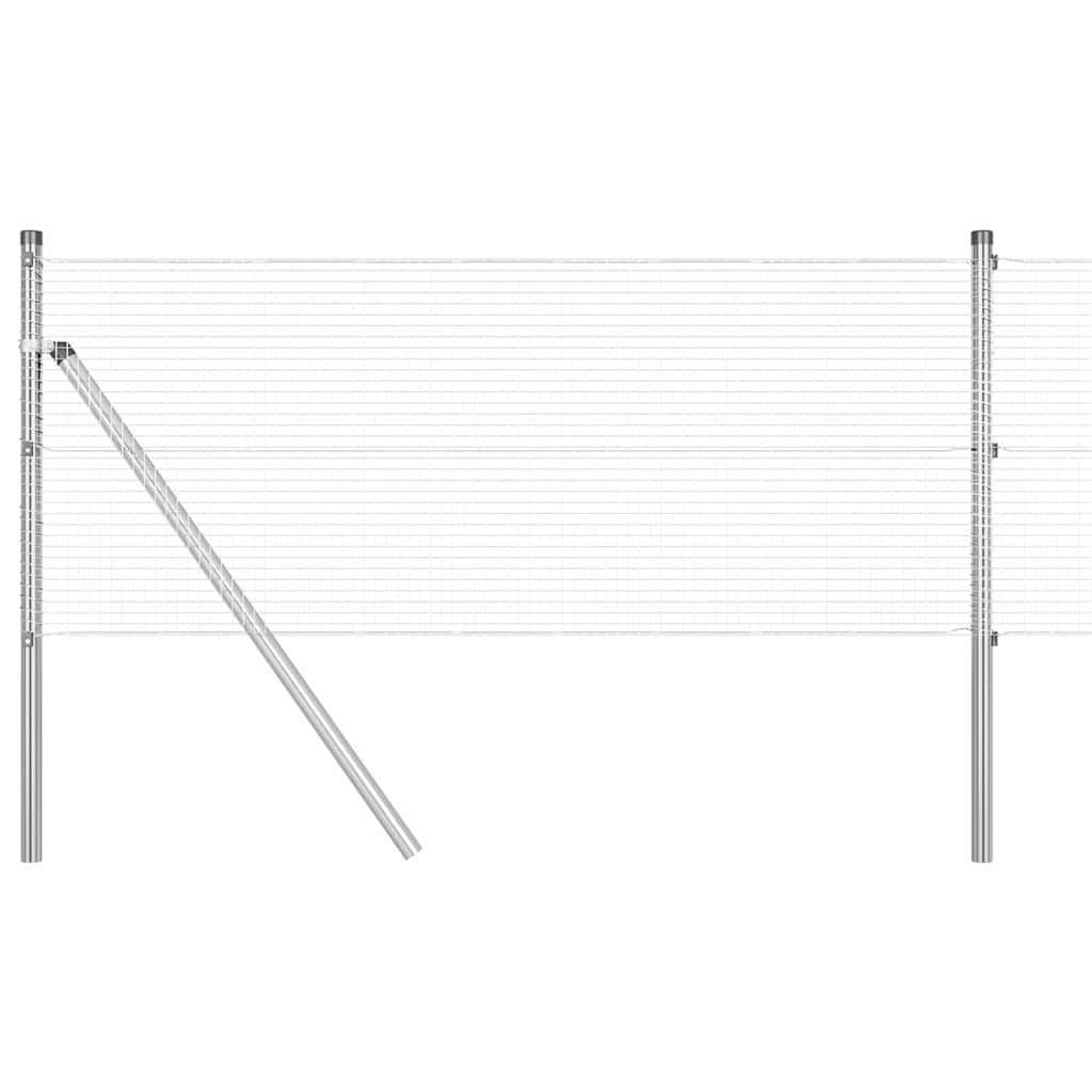 vidaXL Welded Wire Fence Ground Fix 100 x 0.8 m Galvanised Steel Mesh 2