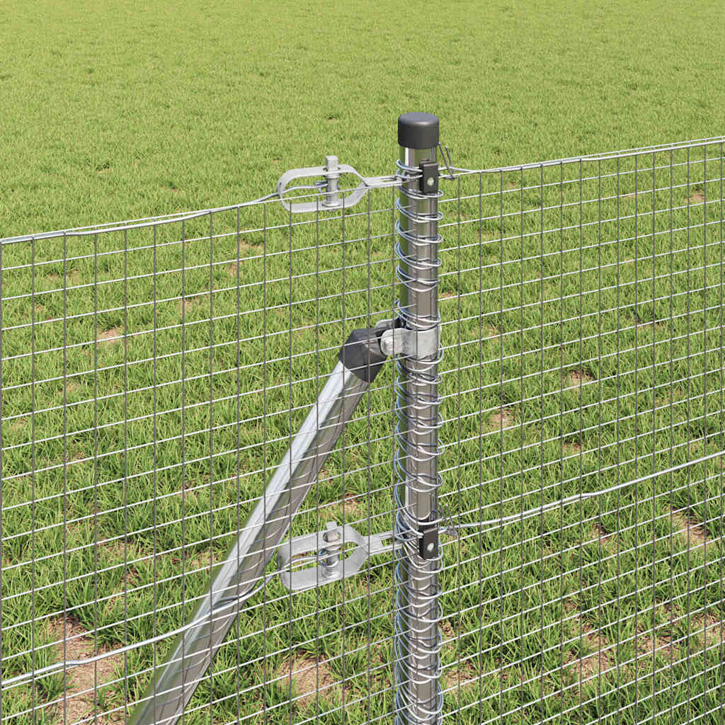 vidaXL Welded Wire Fence Ground Fix 100 x 0.8 m Galvanised Steel Mesh 4