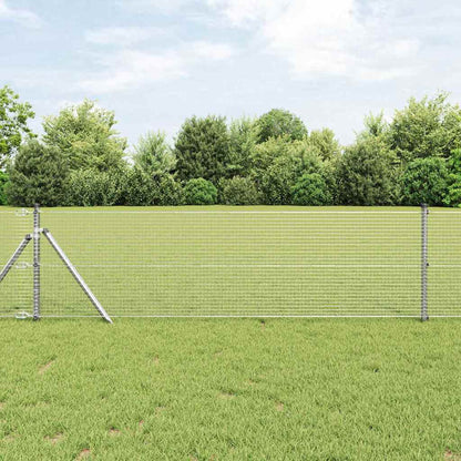vidaXL Welded Wire Fence Ground Fix 100 x 0.8 m Galvanised Steel Mesh 1