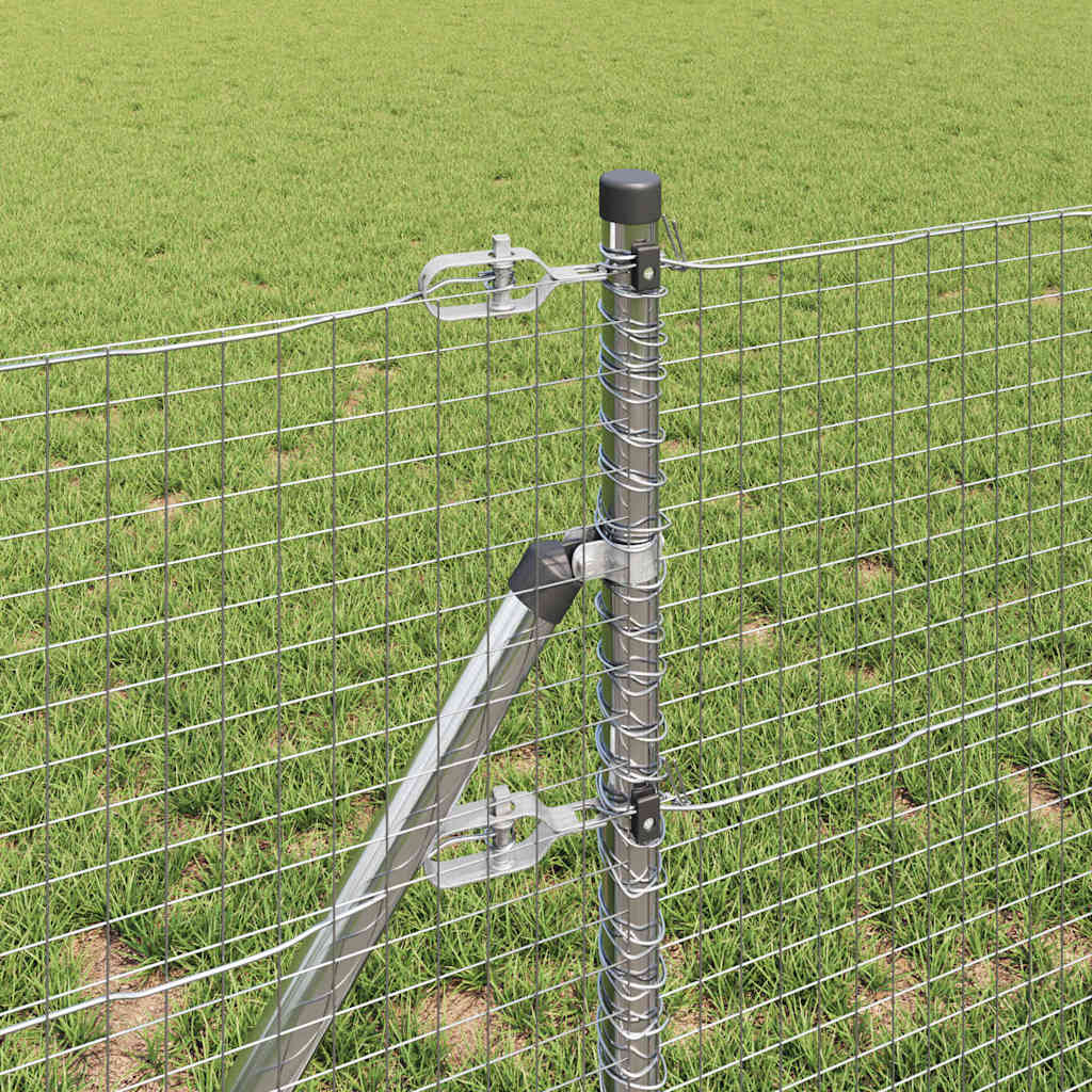 vidaXL Welded Wire Fence Ground Fix 100 x 0.8 m Galvanised Steel Mesh 4