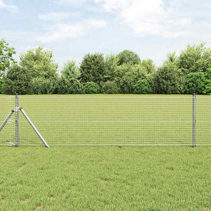vidaXL Welded Wire Fence Ground Fix 100 x 0.8 m Galvanised Steel Mesh 1