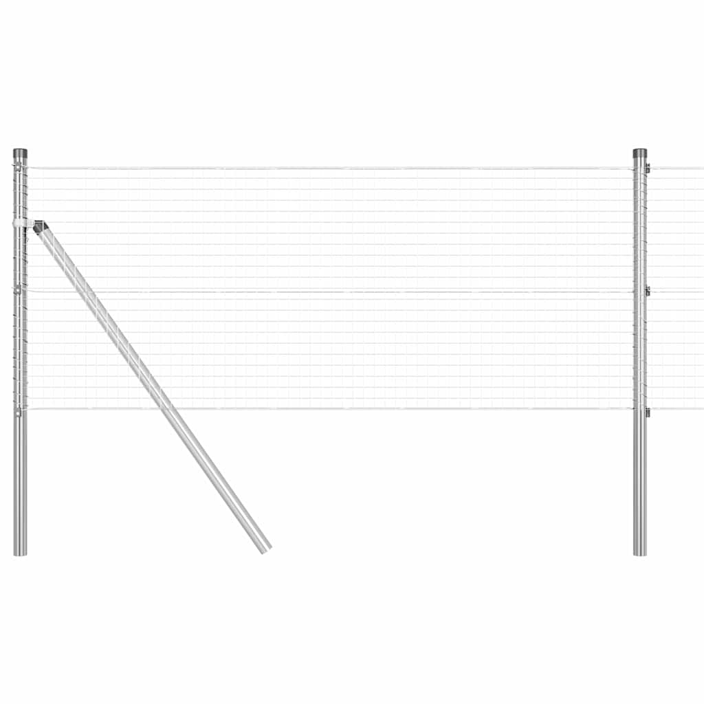 vidaXL Welded Wire Fence Ground Fix 100 x 0.8 m Galvanised Steel Mesh 2