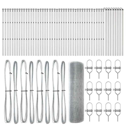 vidaXL Welded Wire Fence Ground Fix 100 x 0.8 m Galvanised Steel Mesh 5