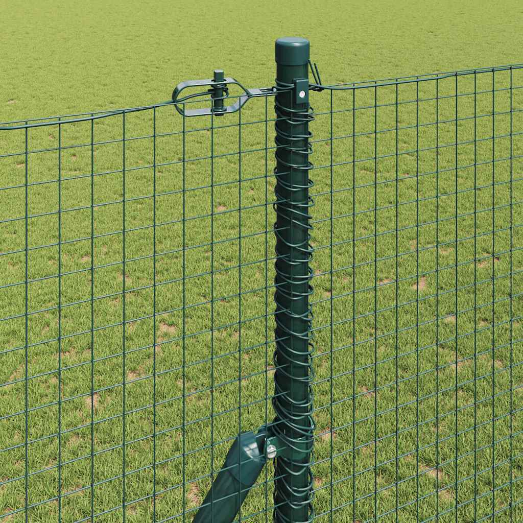 Welded Wire Fence Ground Fix 10 x 1 m PVC-Coated Steel Green mesh Size 2.5 x 2.5 cm mesh 1.5 m