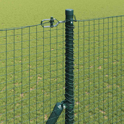 Welded Wire Fence Ground Fix 10 x 1 m PVC-Coated Steel Green mesh Size 2.5 x 2.5 cm mesh 1.5 m