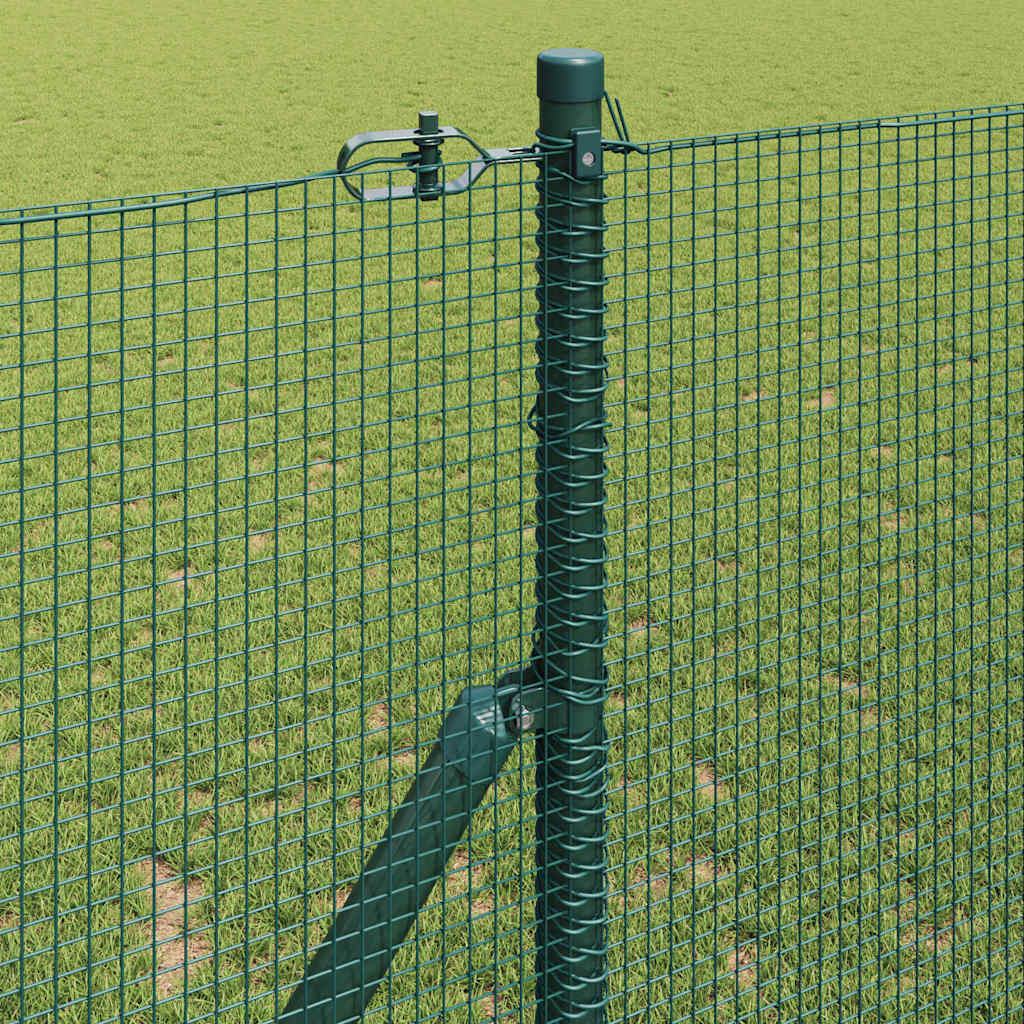 vidaXL Welded Wire Fence Ground Fix 50 x 1.2 m PVC-Coated Steel Green 4