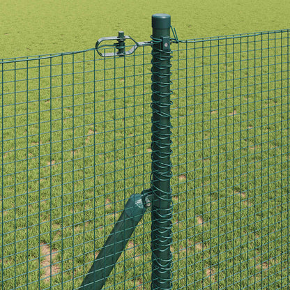 vidaXL Welded Wire Fence Ground Fix 50 x 1.2 m PVC-Coated Steel Green 4