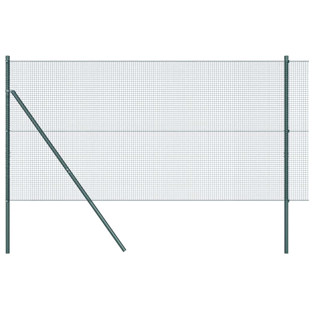 vidaXL Welded Wire Fence Ground Fix 50 x 1.2 m PVC-Coated Steel Green 2