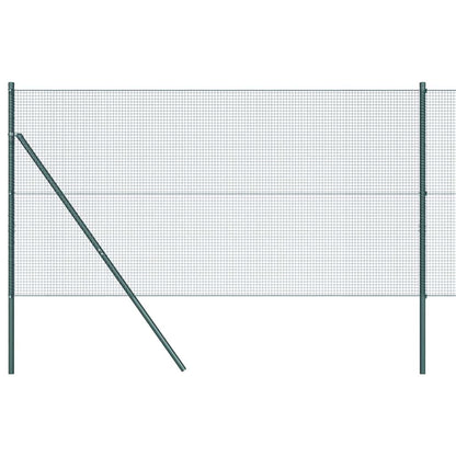 vidaXL Welded Wire Fence Ground Fix 50 x 1.2 m PVC-Coated Steel Green 2
