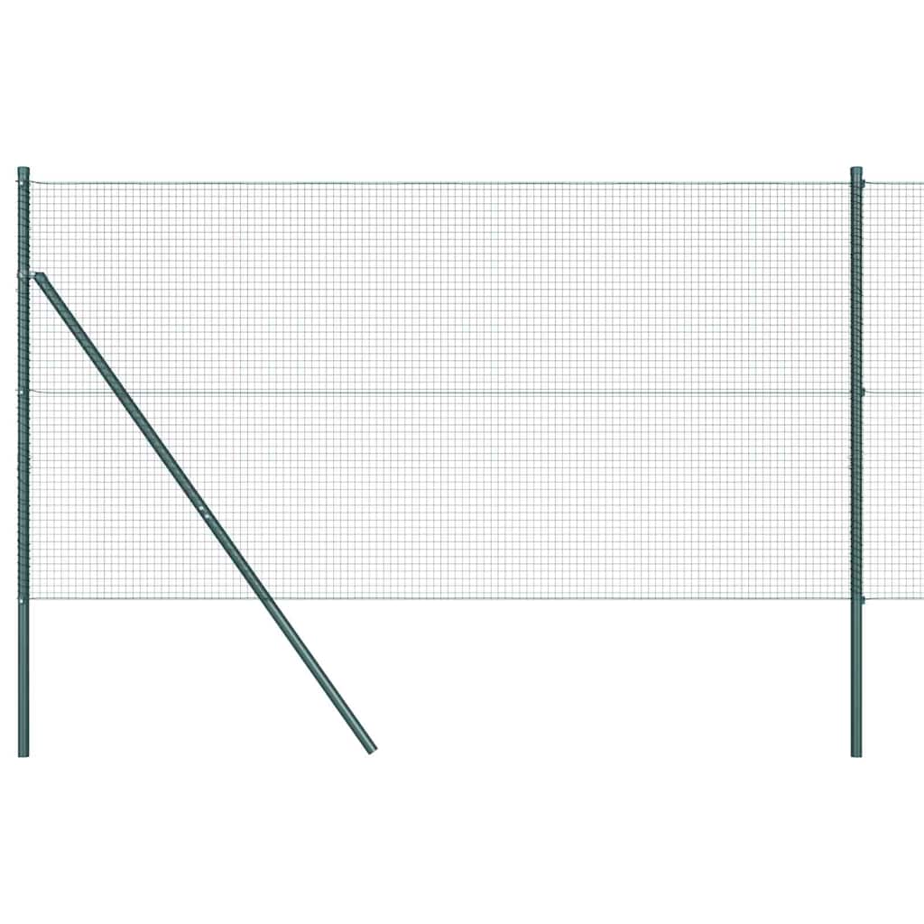 vidaXL Welded Wire Fence Ground Fix 50 x 1.2 m PVC-Coated Steel Green 2