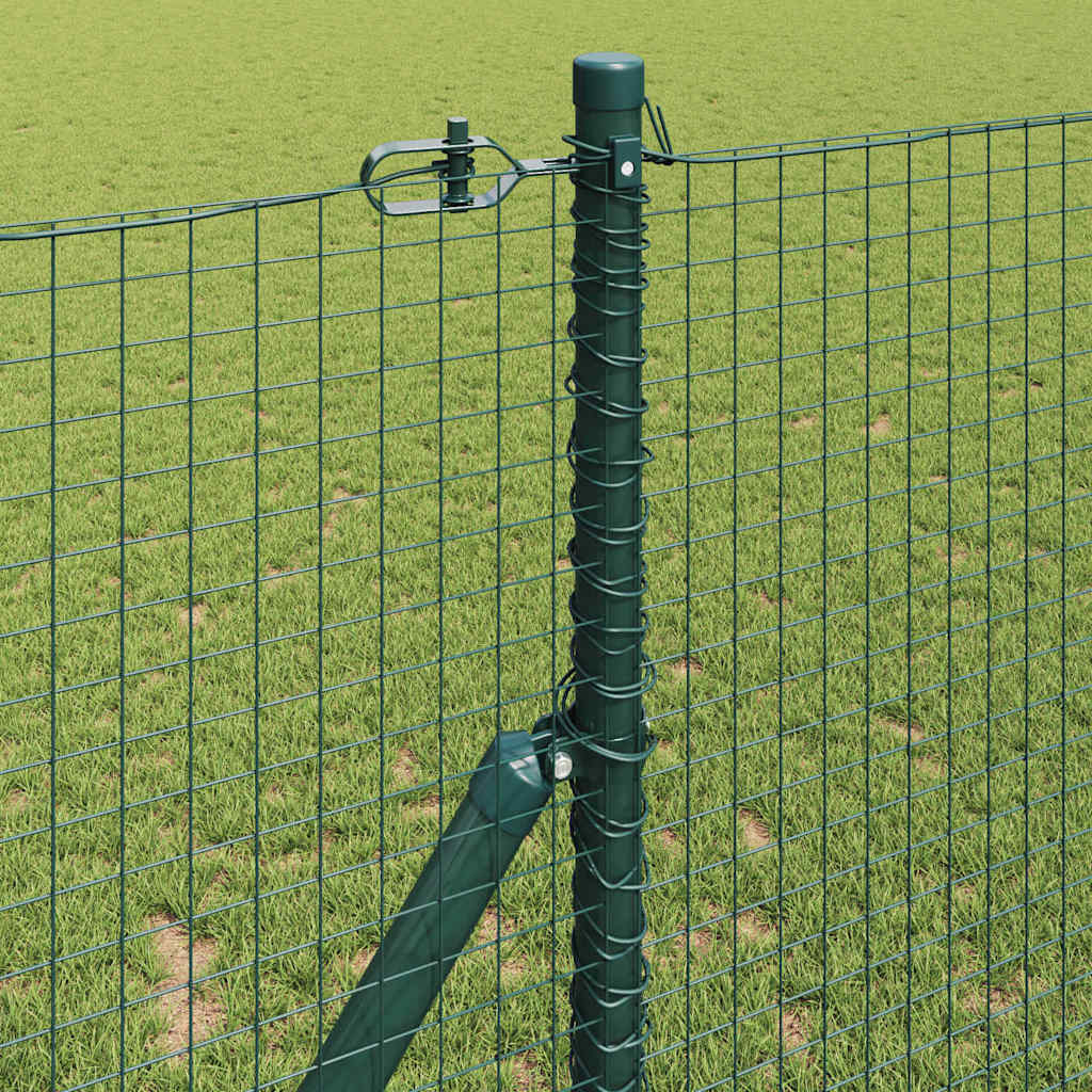 vidaXL Welded Wire Fence Ground Fix 50 x 1.2 m PVC-Coated Steel Green 4