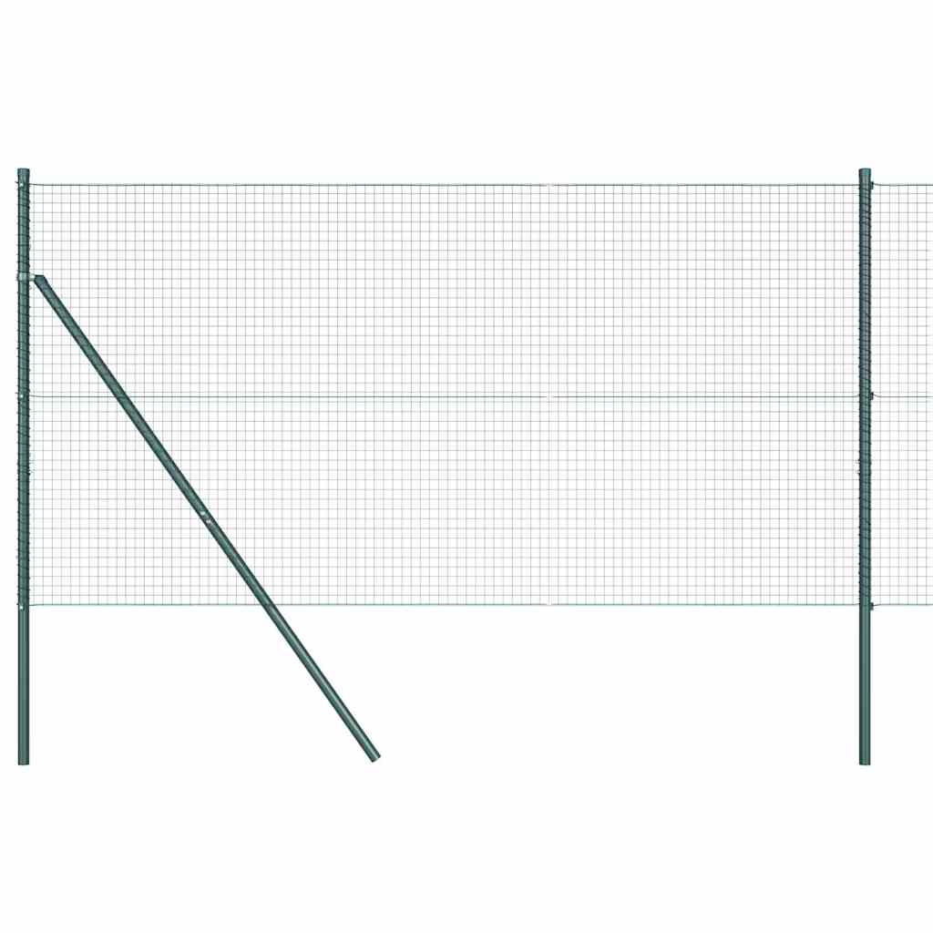 vidaXL Welded Wire Fence Ground Fix 50 x 1.2 m PVC-Coated Steel Green 2