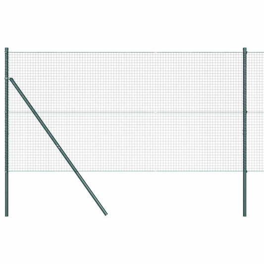 vidaXL Welded Wire Fence Ground Fix 50 x 1.2 m PVC-Coated Steel Green 2