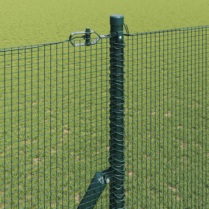 vidaXL Welded Wire Fence Ground Fix 50 x 1.5 m PVC-Coated Steel Green 4
