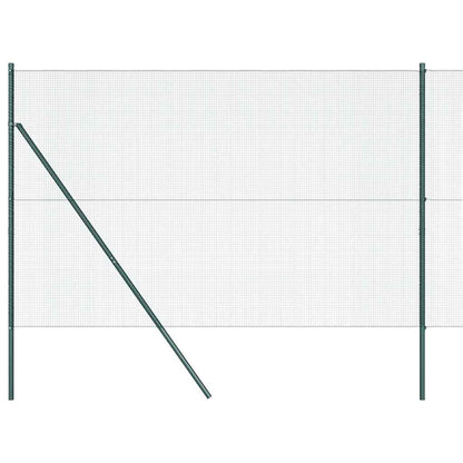 vidaXL Welded Wire Fence Ground Fix 50 x 1.5 m PVC-Coated Steel Green 2