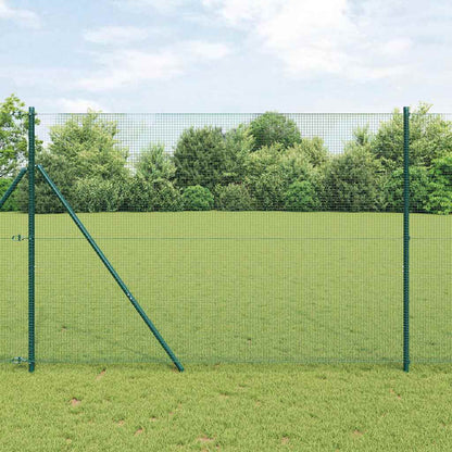 vidaXL Welded Wire Fence Ground Fix 50 x 1.5 m PVC-Coated Steel Green 1