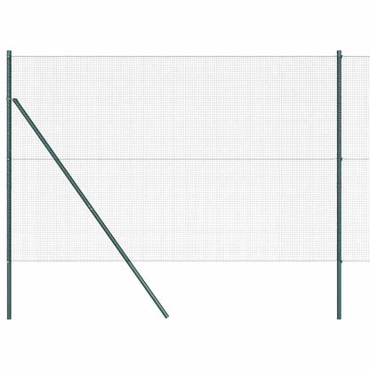 vidaXL Welded Wire Fence Ground Fix 50 x 1.5 m PVC-Coated Steel Green 2