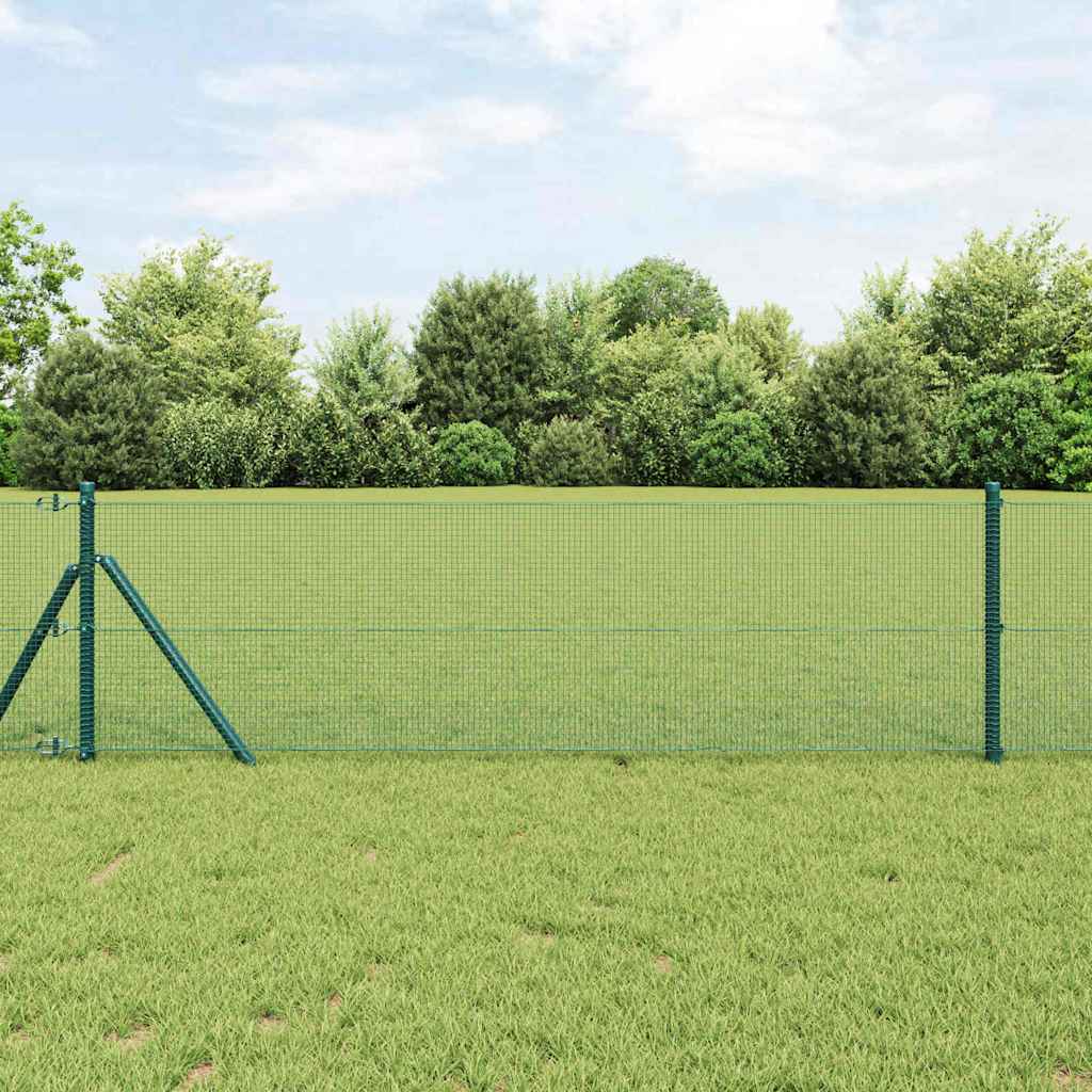 Welded Wire Fence Ground Fix 100 x 0.4 m PVC-Coated Steel Green Length 100 m 1.2 x 1.2 cm mesh