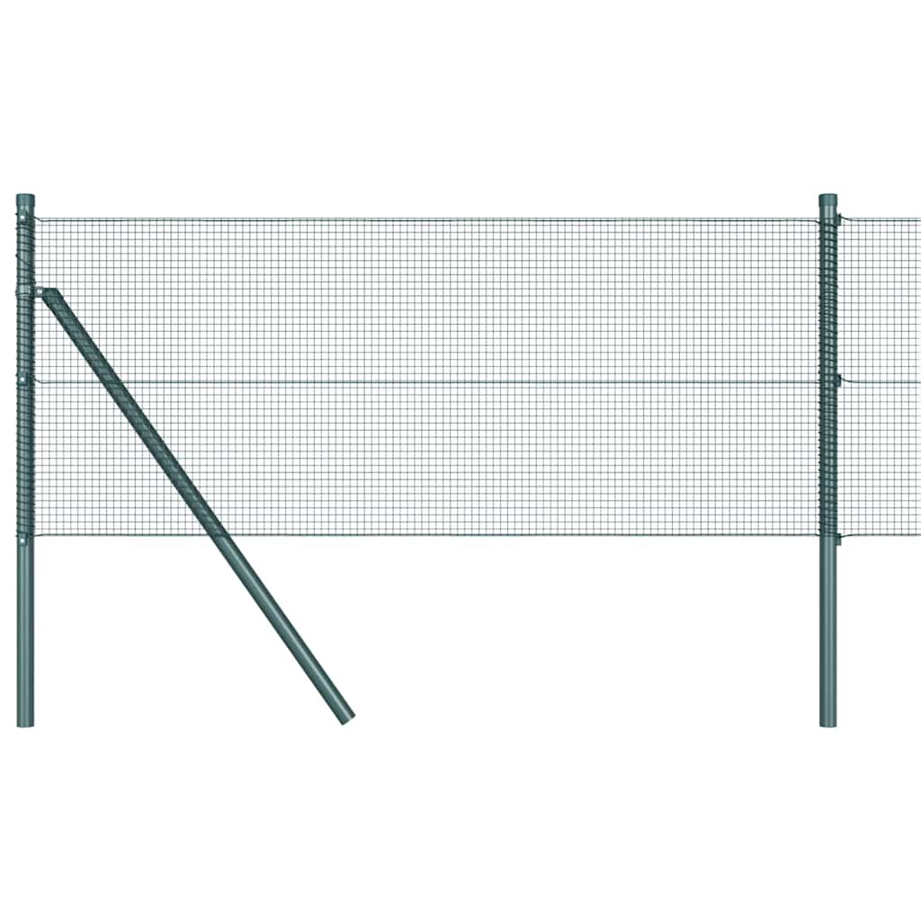 Welded Wire Fence Ground Fix 100 x 0.4 m PVC-Coated Steel Green Length 100 m 1.2 x 1.2 cm mesh