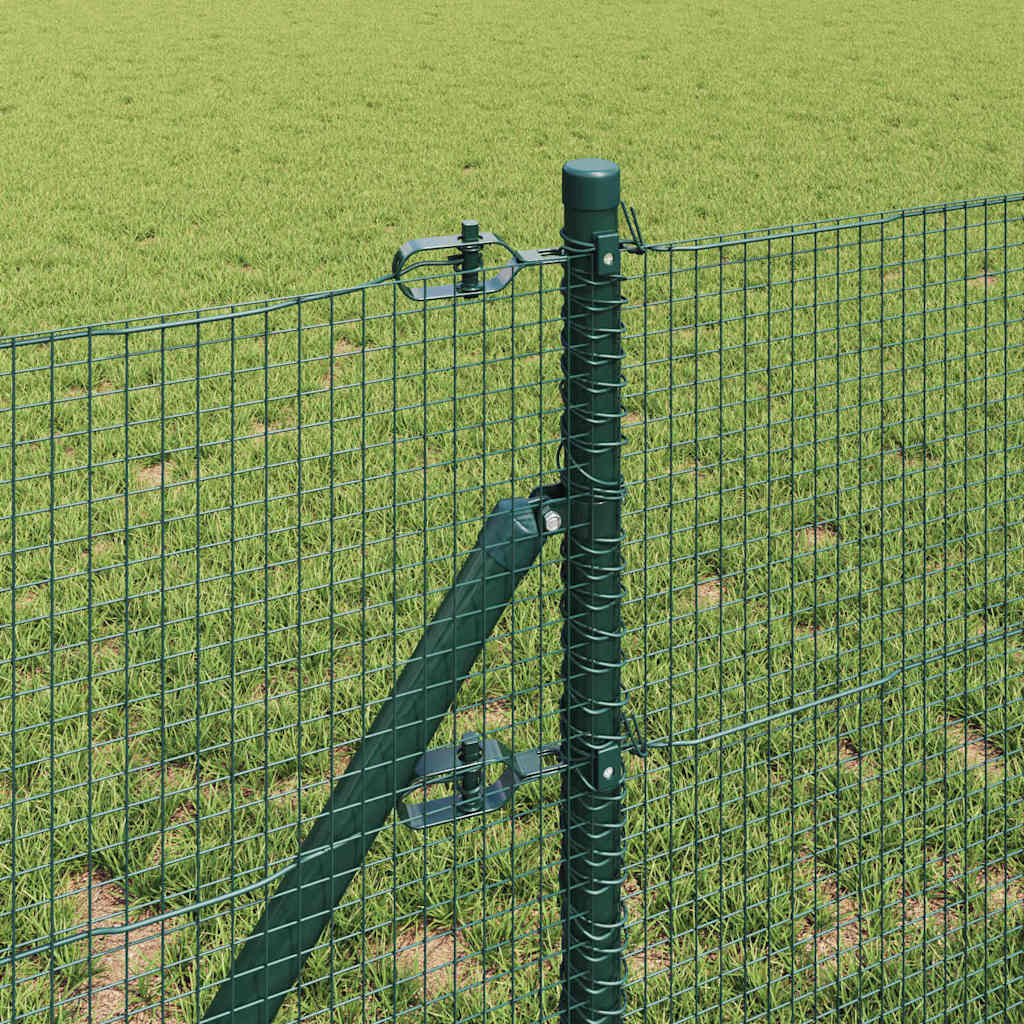 vidaXL Welded Wire Fence Ground Fix 100 x 0.8 m PVC-Coated Steel Green 4