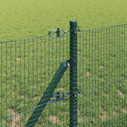 vidaXL Welded Wire Fence Ground Fix 100 x 0.8 m PVC-Coated Steel Green 4