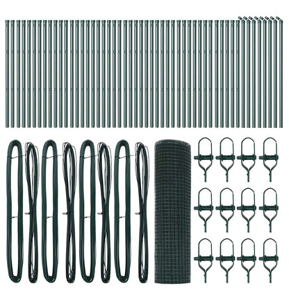 vidaXL Welded Wire Fence Ground Fix 100 x 0.8 m PVC-Coated Steel Green 5