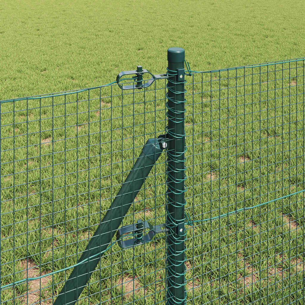 vidaXL Welded Wire Fence Ground Fix 100 x 0.8 m PVC-Coated Steel Green 4