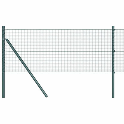 vidaXL Welded Wire Fence Ground Fix 100 x 0.8 m PVC-Coated Steel Green 2