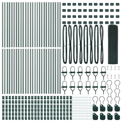 vidaXL Welded Wire Fence Ground Fix 100 x 0.8 m PVC-Coated Steel Green 6